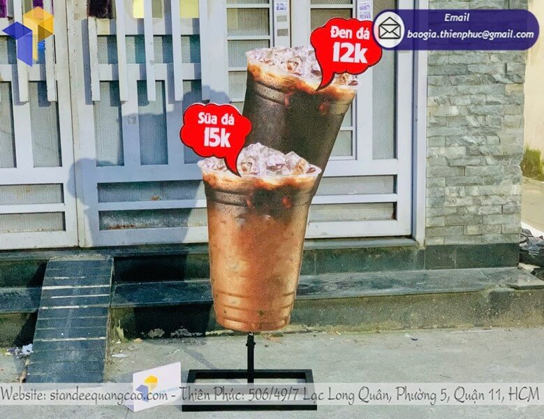 Xưởng in standee mô hình cafe đá in 3D theo yêu cầu Xưởng in standee mô hình cafe đá in 3D theo yêu cầu