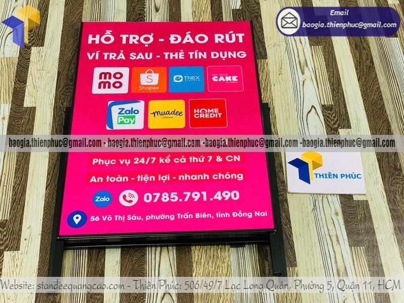 Xưởng in standee quảng cáo di động 1 mặt theo yêu cầu dưới 1 triệu