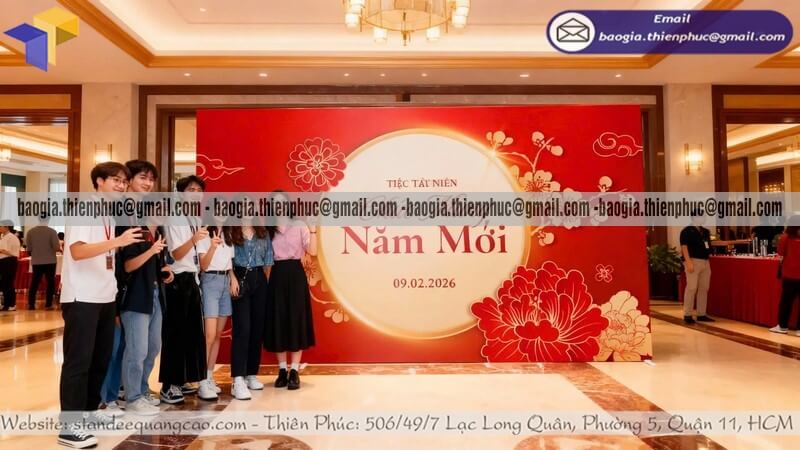 Xưởng nhận làm backdrop cỡ lớn ngoài trời theo yêu cầu