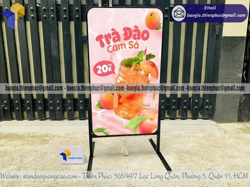 Xưởng sản xuất hộp đèn quảng cáo đứng 2 mặt ngoài trời quảng cáo led 2 mặt cho cửa hàng bán lẻ